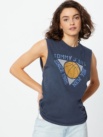 Top di Tommy Jeans in blu: frontale