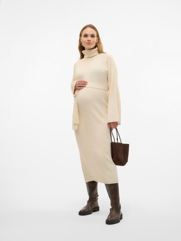 MAMALICIOUS Kleid in Beige