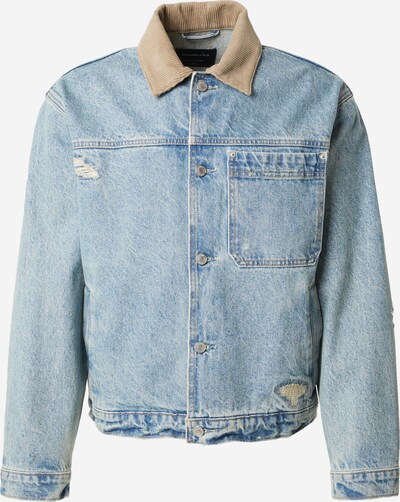 Abercrombie & Fitch Tussenjas in de kleur Blauw denim / Cappuccino, Productweergave