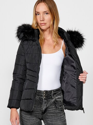KOROSHI Winterjacke in Schwarz