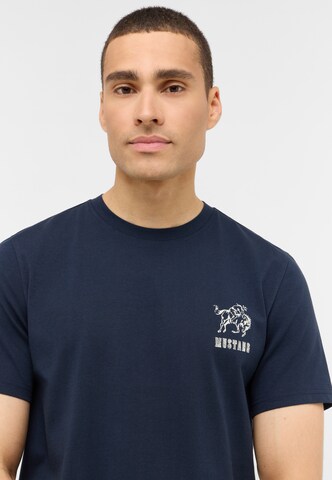 MUSTANG T-Shirt ' Austin ' in Blau