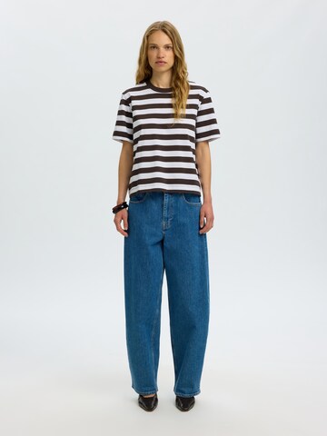 SELECTED T-shirt 'SLFESSENTIAL' i brun