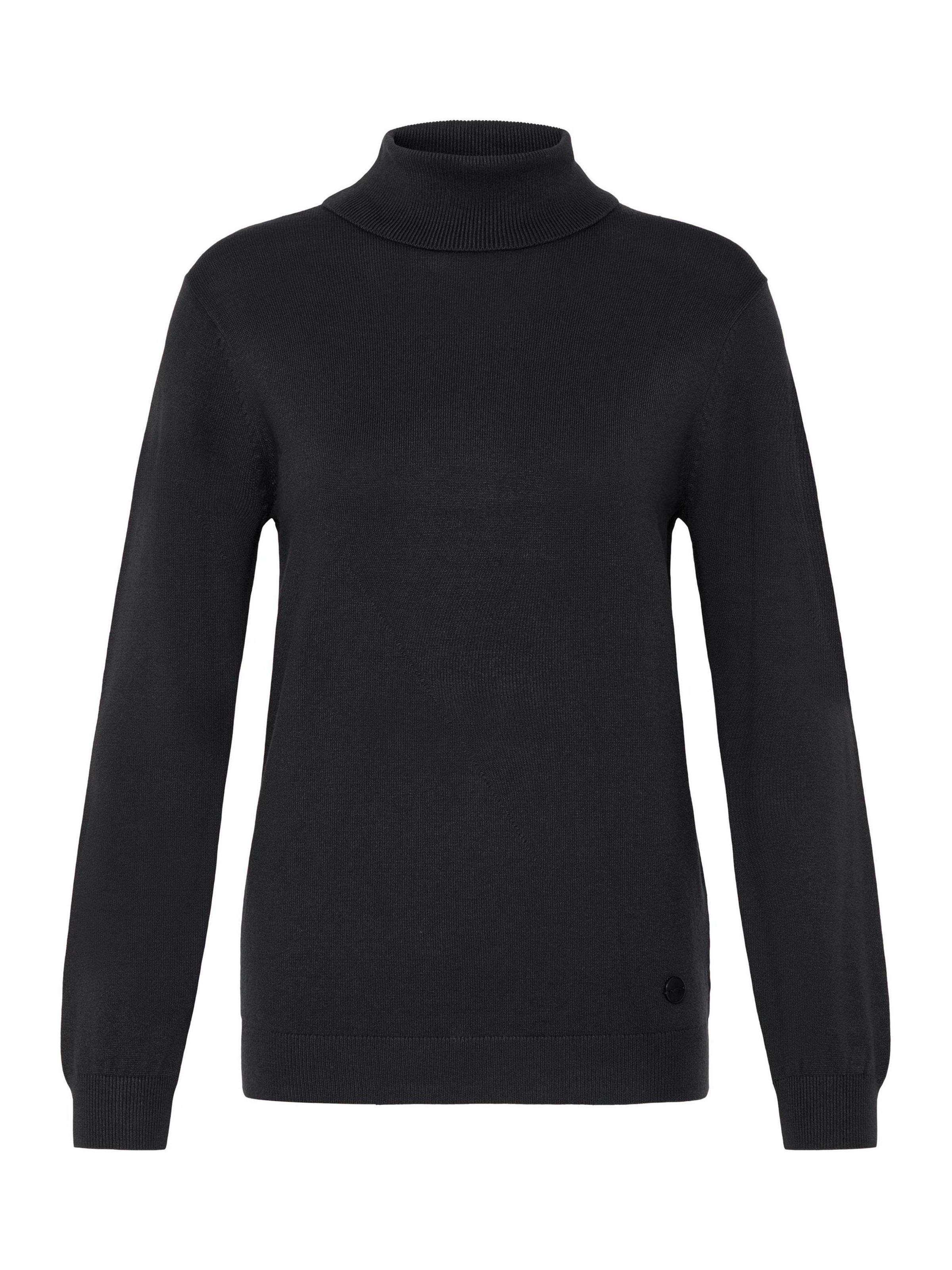 Oxmo - Jersey ' OXAIDA ROLLNECK ' en negro: frente