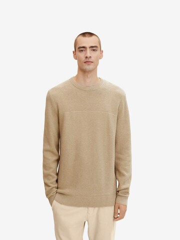 TOM TAILOR Sweater in Beige: front