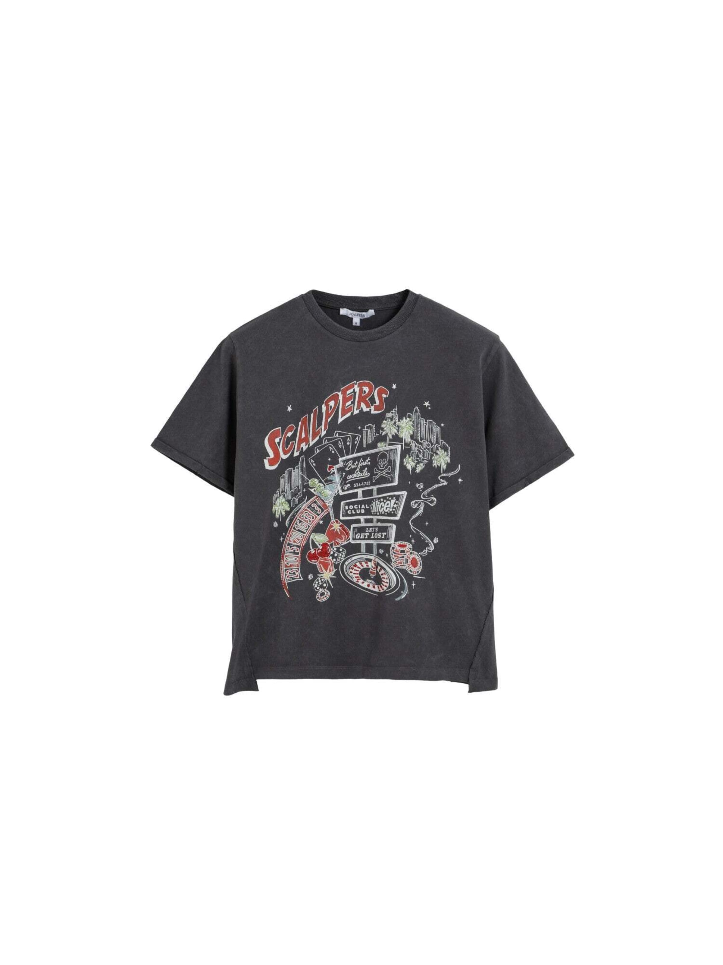 Scalpers Shirt 'Lucky' in Grey: front
