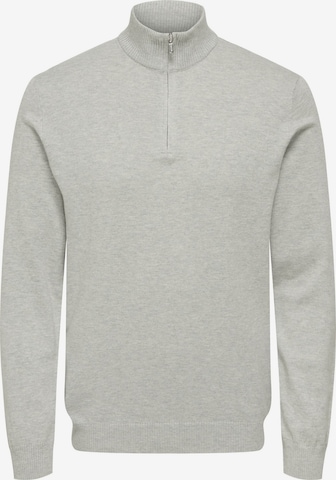 Only & Sons Pullover 'ONSLOUI' in Grau: Vorderseite