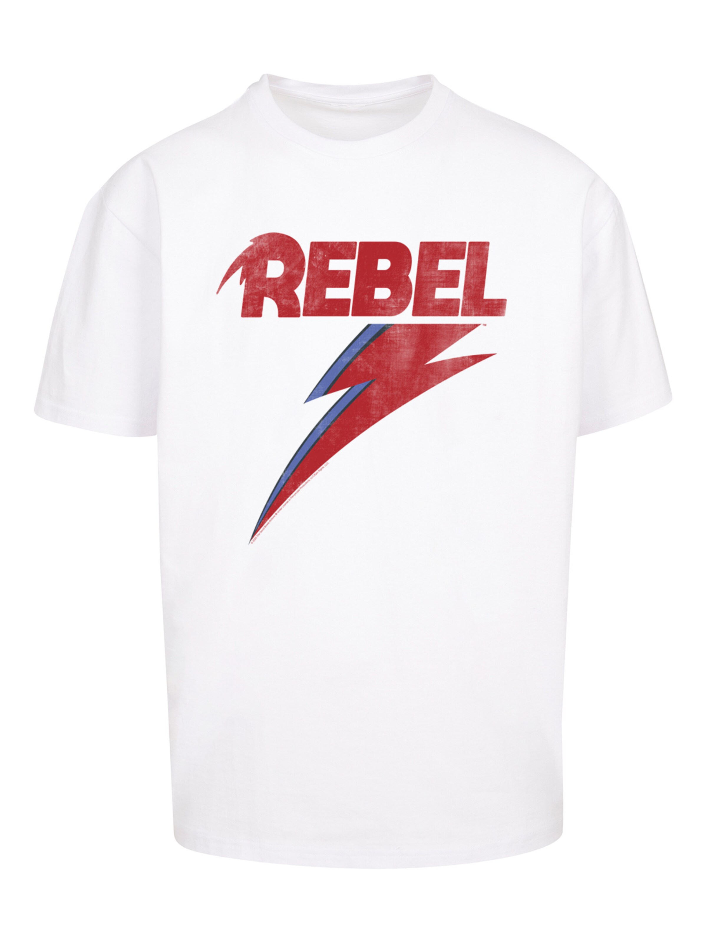 F4NT4STIC Shirt 'Distressed Rebel' in White: front