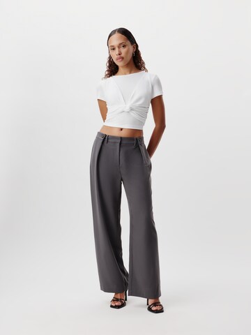 Wide Leg Pantalon à pince 'Frauke' LeGer by Lena Gercke en gris