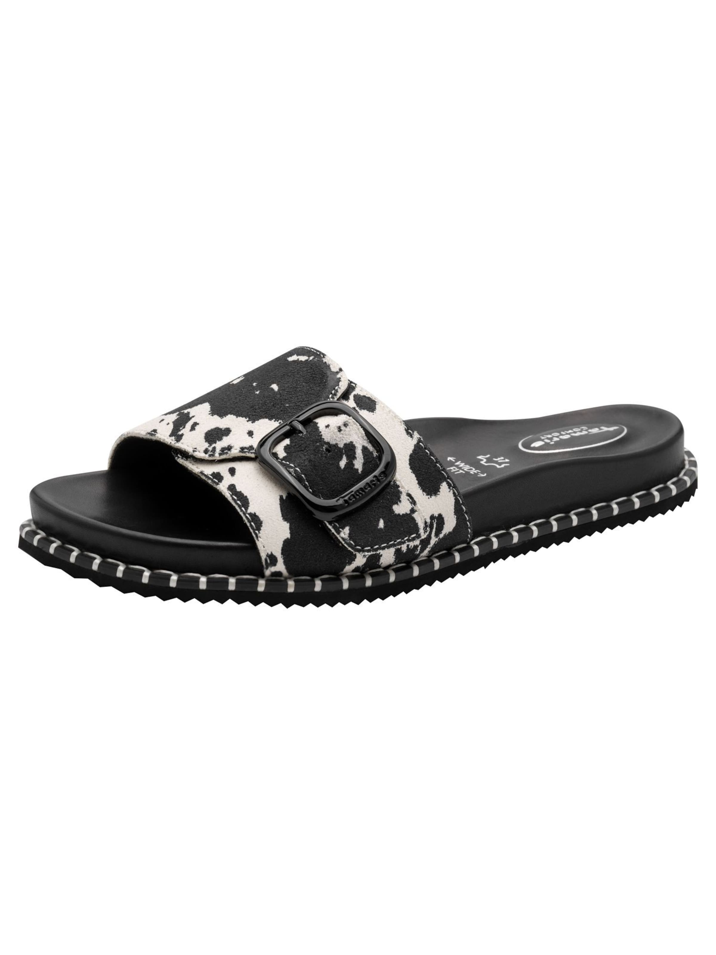 Tamaris Pantolette in Schwarz: Vorderseite
