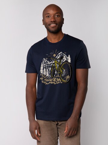 T-Shirt Watapparel en bleu : devant