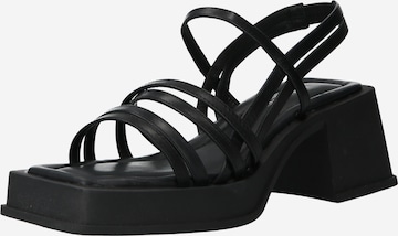 VAGABOND SHOEMAKERS Páskové sandály 'Hennie' – černá: přední strana