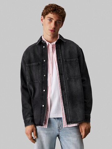 Calvin Klein Jeans Between-season jacket in Black: front