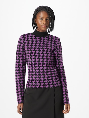 River Island Shirt 'HOUNDSTOOTH' in Purple: front