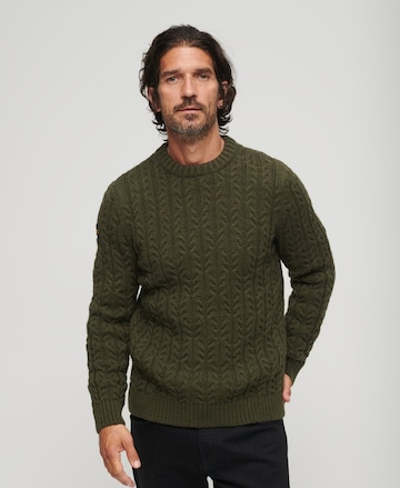 Pull-over Superdry en vert : devant