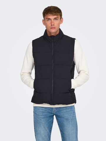 Gilet 'ONSGlobal' Only & Sons en bleu : devant