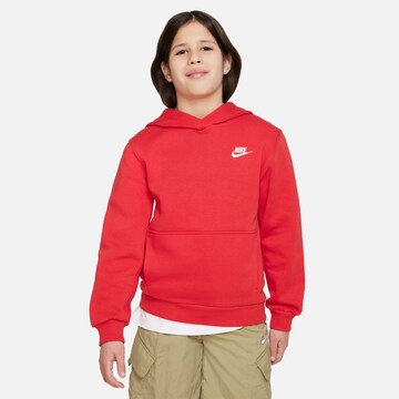 Nike Sportswear Sweatshirt 'Club Fleece' in Rood