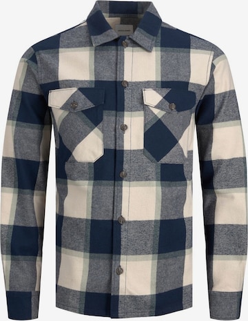 JACK & JONES Comfort fit Button Up Shirt in Blue: front