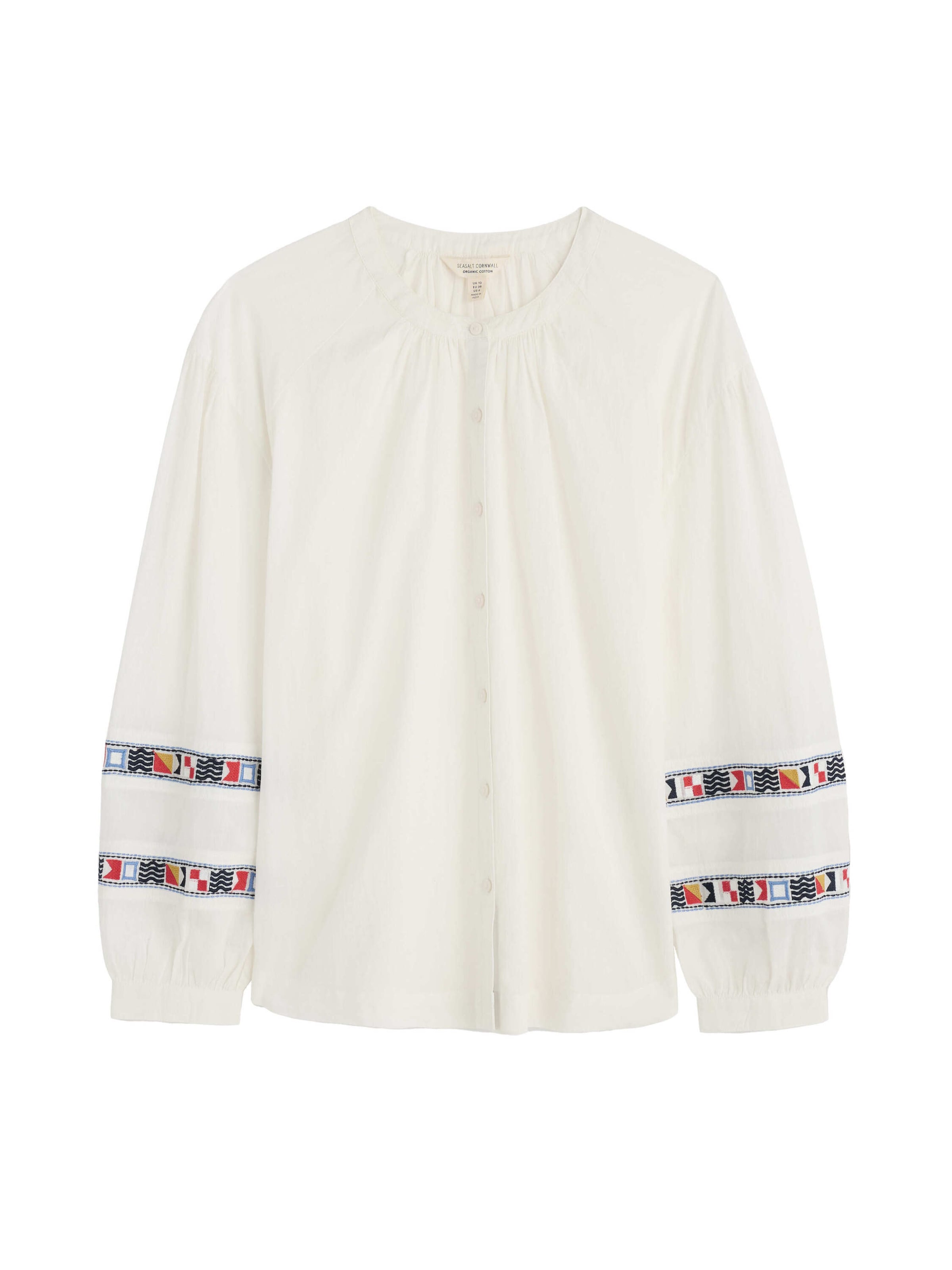 Seasalt Cornwall Halenka 'Weaving Sea' – bílá: přední strana