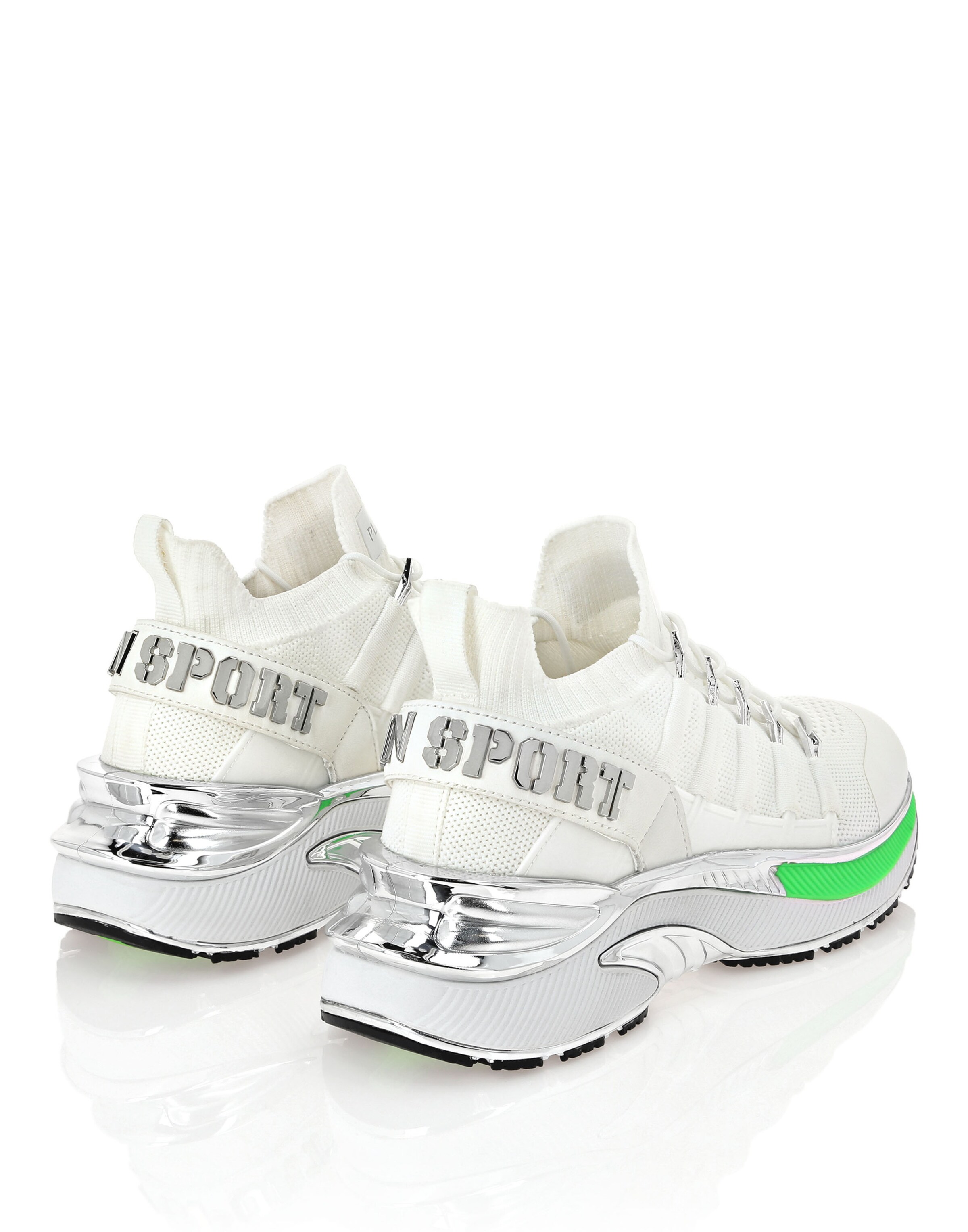 Plein Sport - Zapatillas deportivas bajas 'Chrome Surfer' en blanco