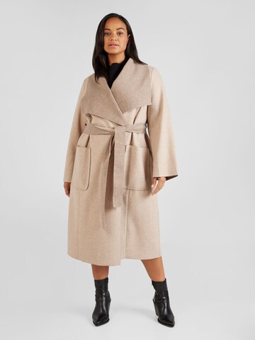 EVOKED Between-Seasons Coat 'JUICE' in Brown: front