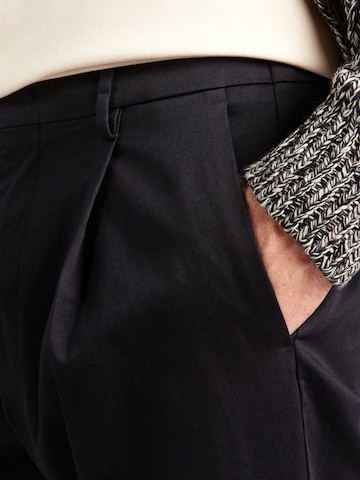 NN07 - Loosefit Calças com vincos 'Kay 1420' em preto