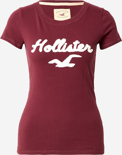 Marškinėliai iš HOLLISTER, spalva – vyno raudona spalva / balta, Prekių apžvalga