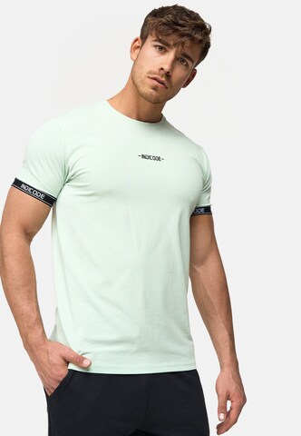 T-Shirt 'Lutzy' INDICODE JEANS en vert : devant