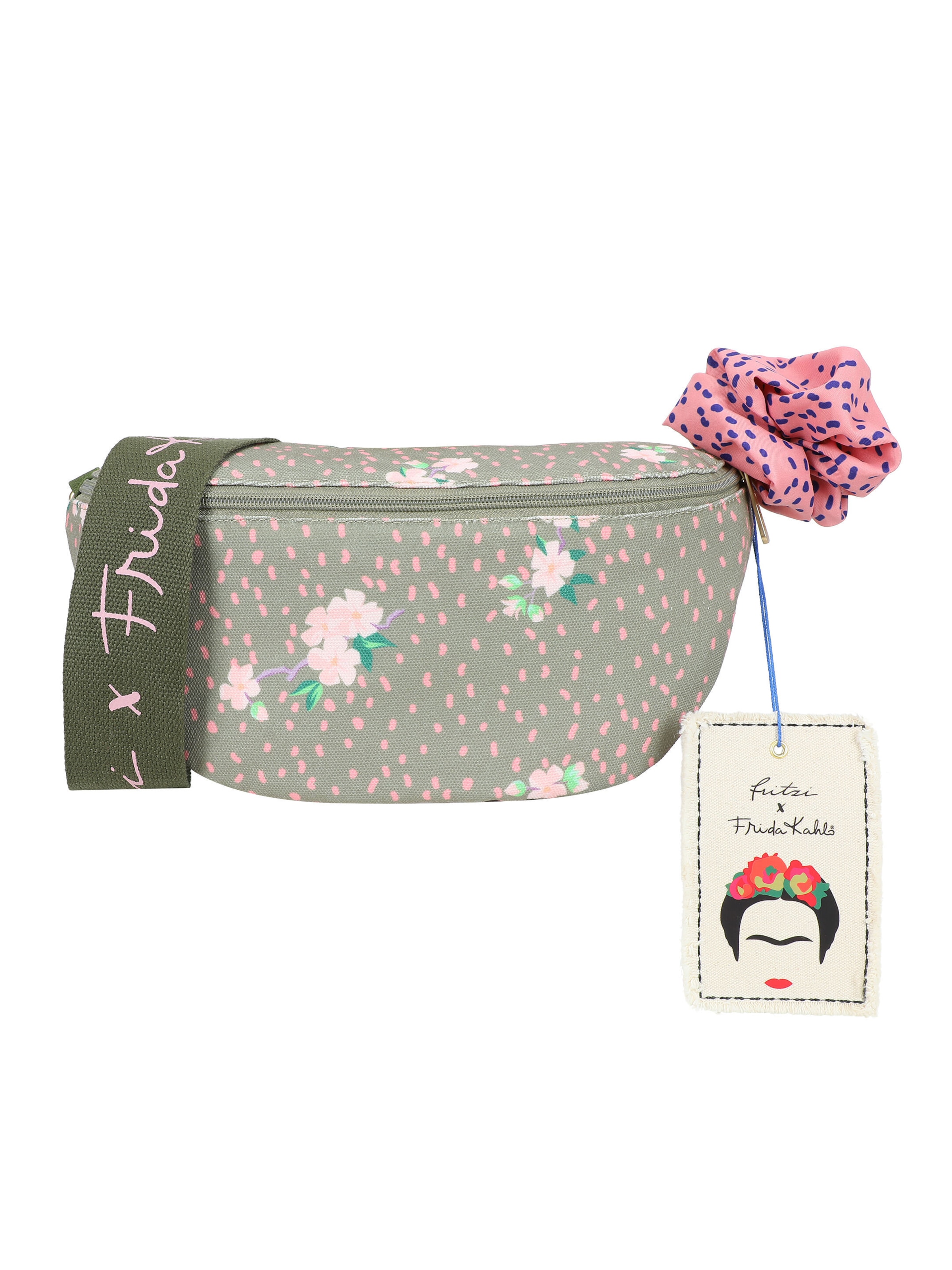 Fritzi aus Preußen Bum Bag Limited Jungle 'Fritzi x F. Kahlo' in Grün: Vorderseite