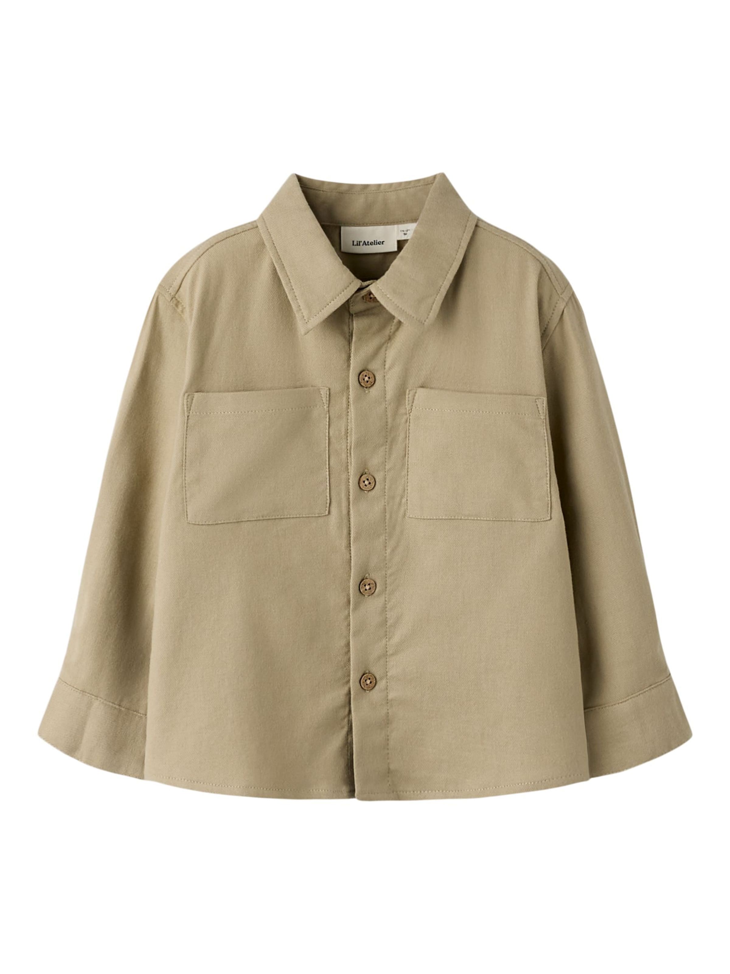 Lil'Atelier - Ajuste confortable Camisa en beige: frente