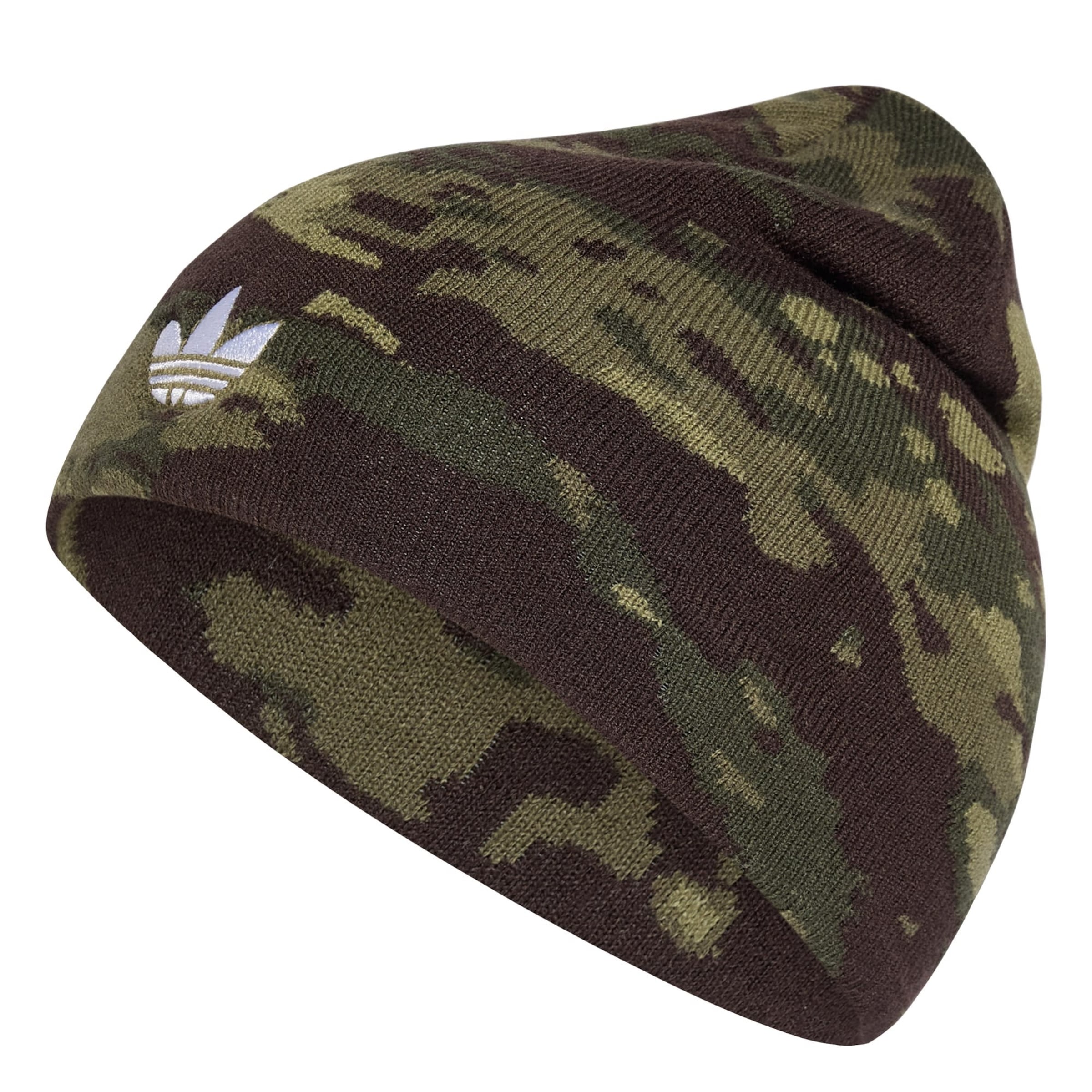 Bonnet 'CUFFLESS CAMO' ADIDAS ORIGINALS en vert : devant