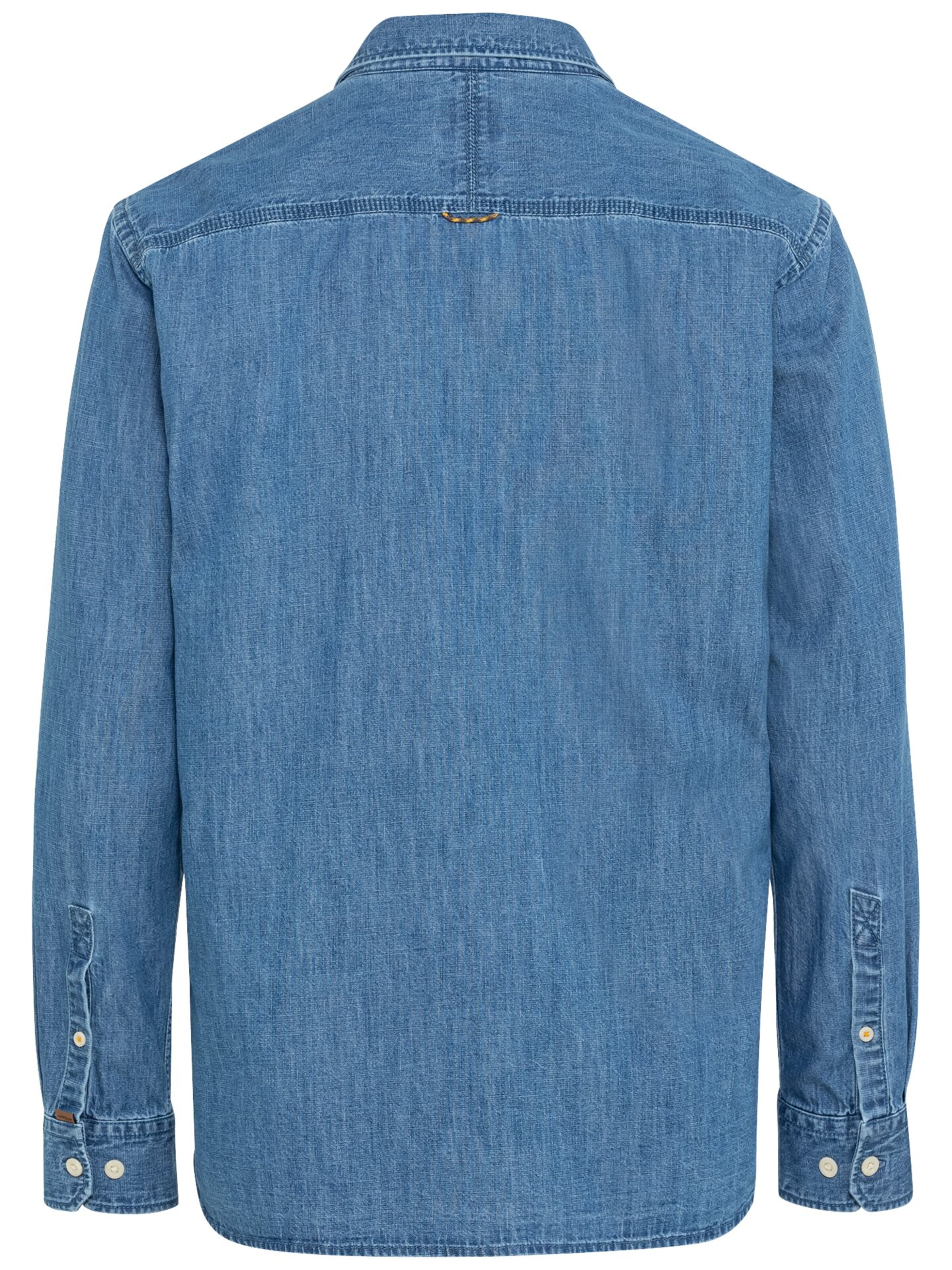 CAMEL ACTIVE Regular Fit Jeanshemd aus reiner Baumwolle in Blau