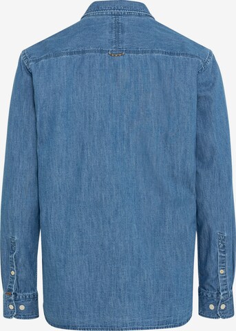 CAMEL ACTIVE Regular Fit Jeanshemd aus reiner Baumwolle in Blau