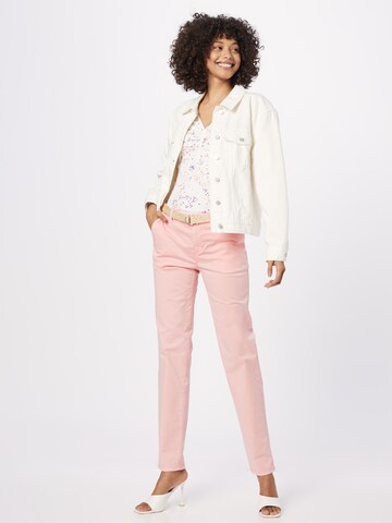 Coupe slim Pantalon chino ESPRIT en rose