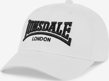 Cappello da baseball 'FLIXTON' di LONSDALE in bianco: frontale