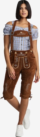 Steigenhöfer Traditional Pants 'Clara' in Brown: front