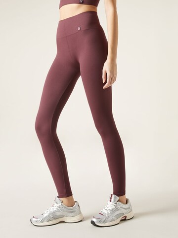 CALZEDONIA Skinny Sporthose in Rot