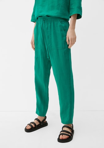 s.Oliver Tapered Broek in Groen: voorkant