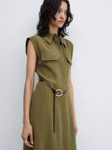 MANGO Shirt Dress 'Casino' in Green