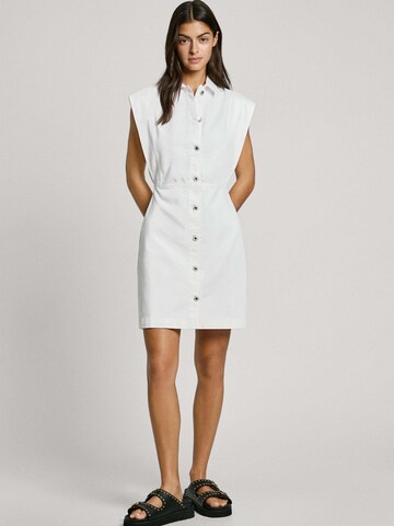 Pepe Jeans Shirt dress 'Chey' in White
