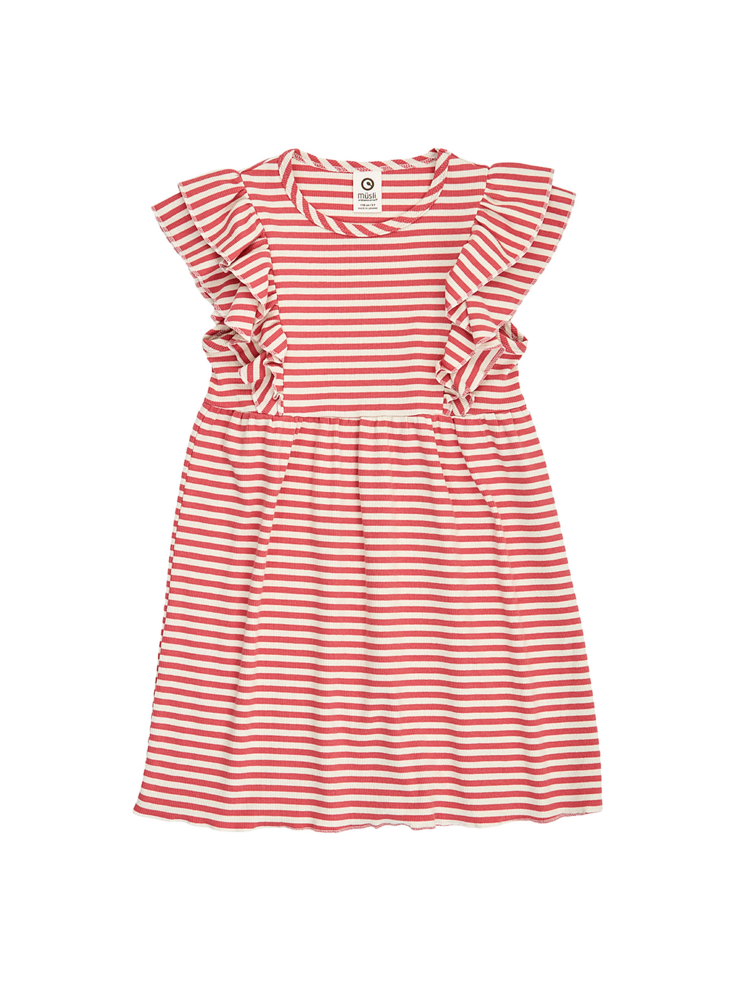 Müsli by GREEN COTTON Jurk in Rood: voorkant
