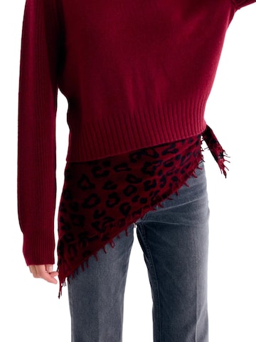 Écharpe SILK & CASHMERE en rouge : devant