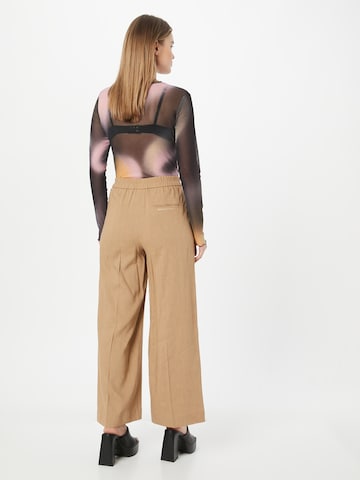 Wide Leg Pantalon à plis Marella en beige