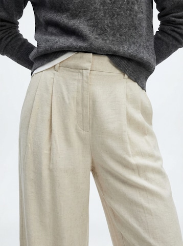 The Base Theory Loosefit Παντελόνι με τσάκιση 'PLEATED LINEN PANTS' σε μπεζ