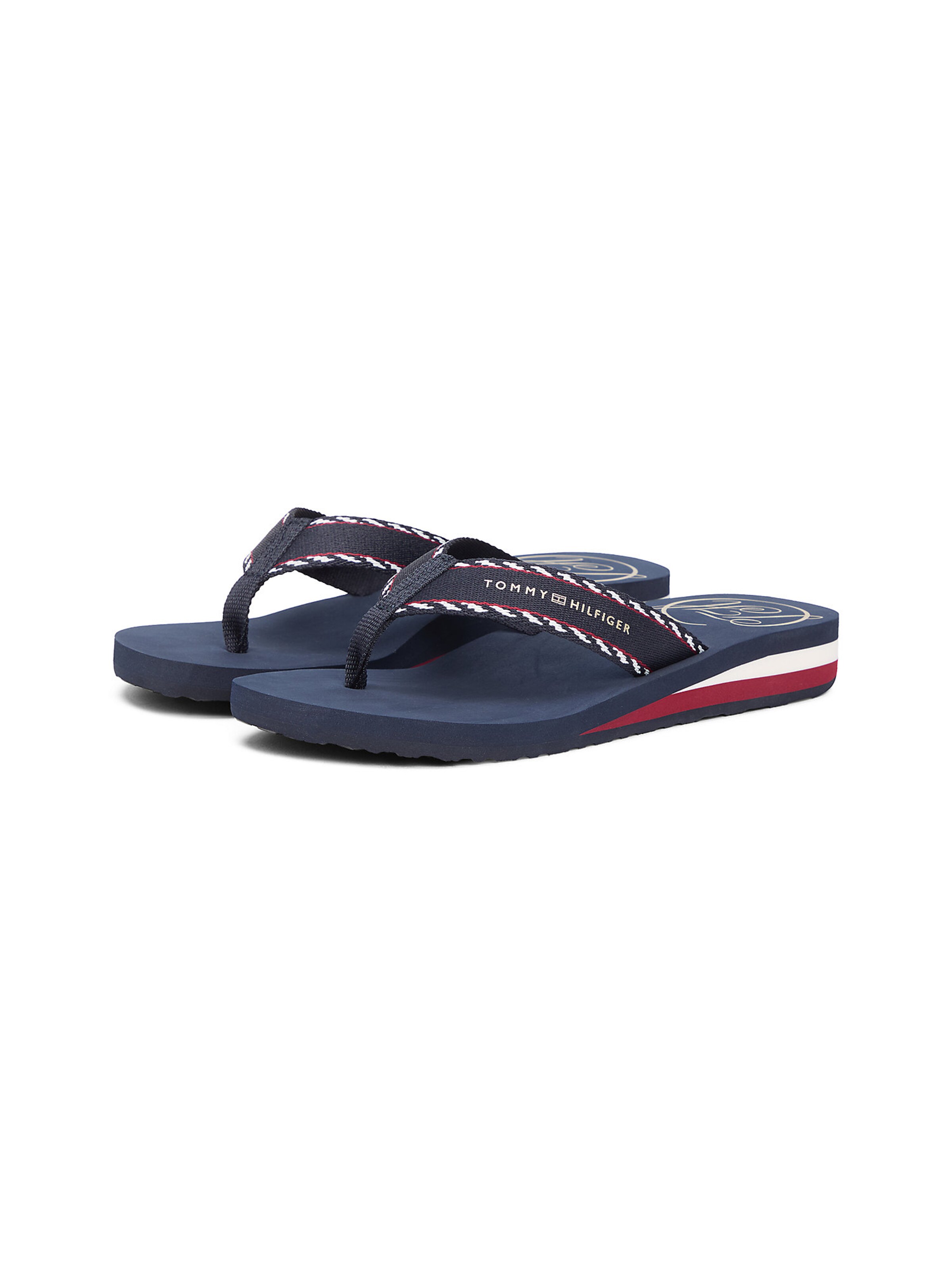 TOMMY HILFIGER Teenslipper in Blauw