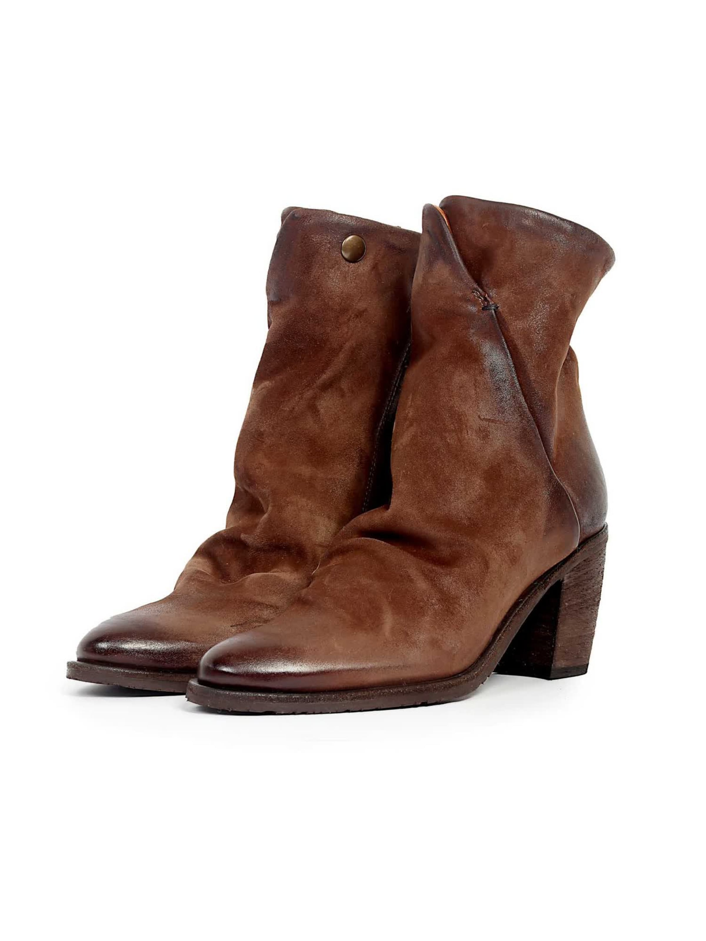 A.S.98 - Botas pelo tornozelo 'ROMY' em castanho: frente