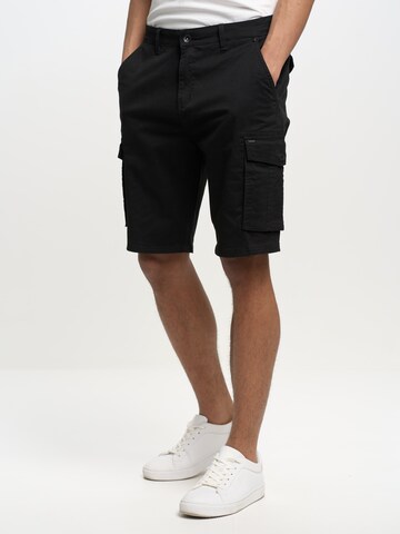 BIG STAR Regular Cargo Pants 'MORRIS' in Black