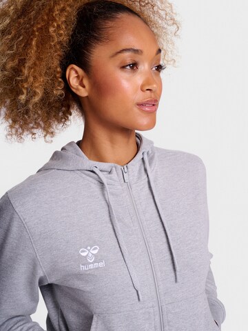 Hummel Athletic Zip-Up Hoodie 'Go 2.0' in Grey