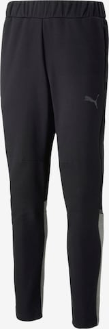 PUMA Tapered Workout Pants 'Team Cup' in Black: front