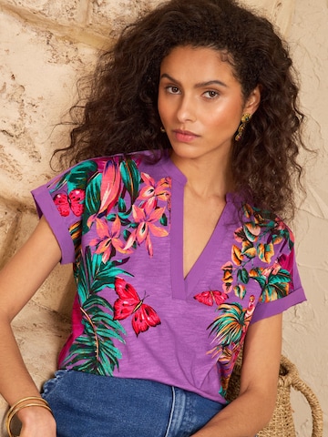 love & roses Футболка в Лиловый