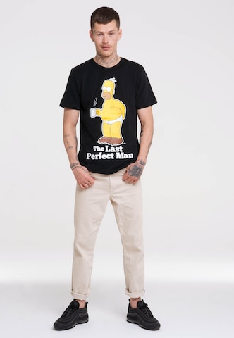 LOGOSHIRT Shirt 'The Simpsons' in Zwart